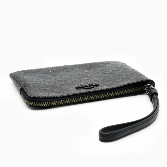 COACH Signature Embossed Patent Leather Wristlet - Picture 12 of 13